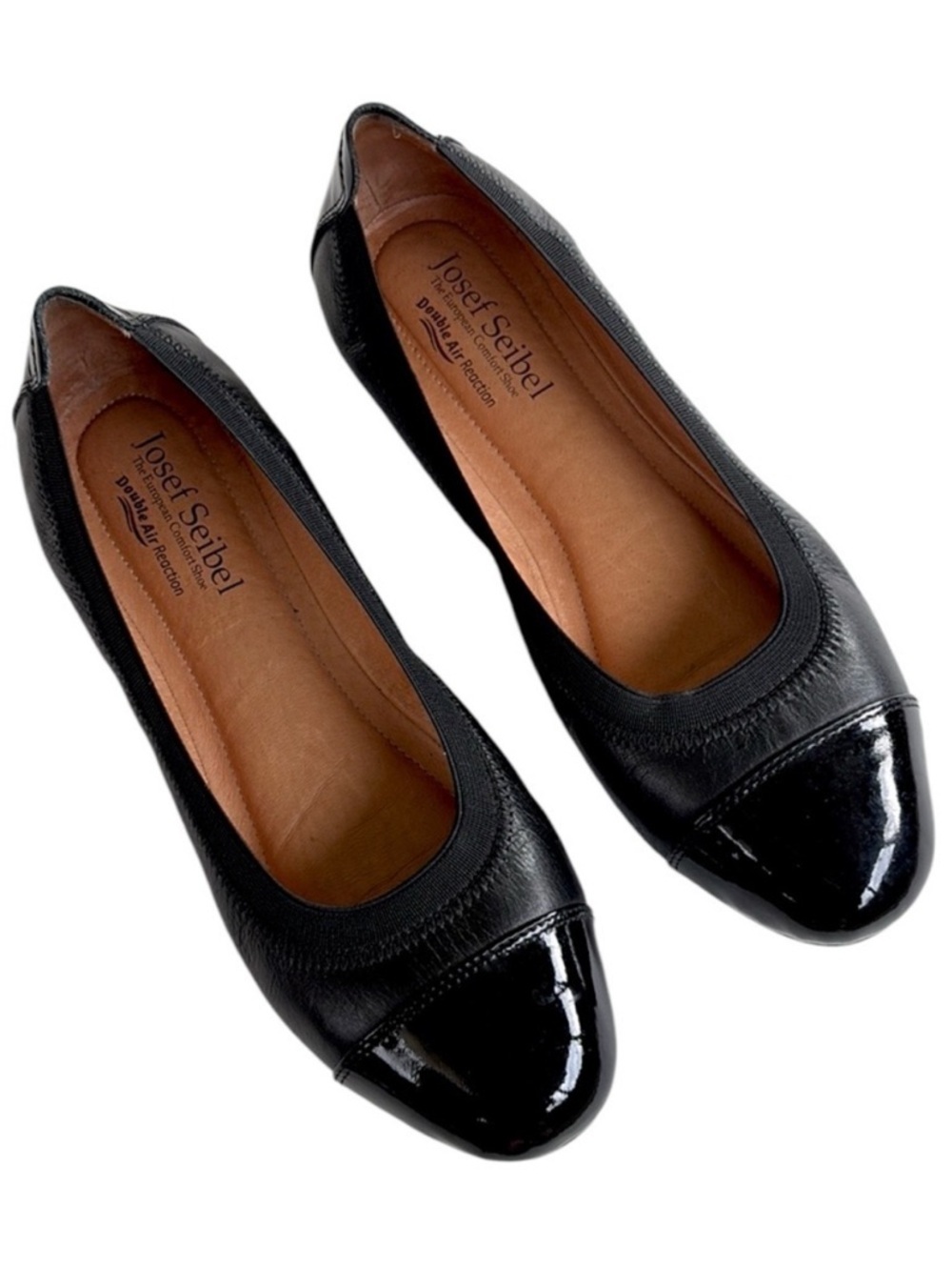 EUC Josef Seibel Leather Pippa 07 Flats Black Size 6 - 6.5